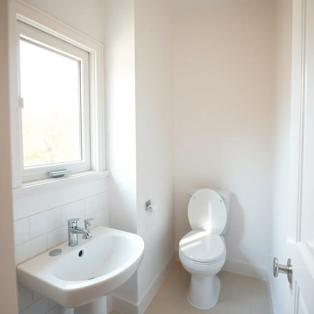 mała łazienka z oknem