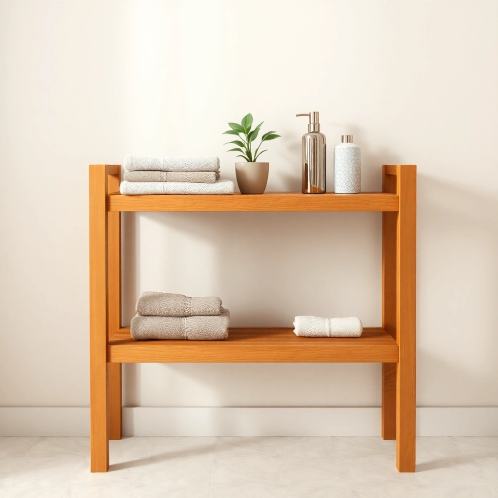 Stojak Drewniany Do Łazienki